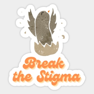 Cute Bird Break the Stigma Sticker